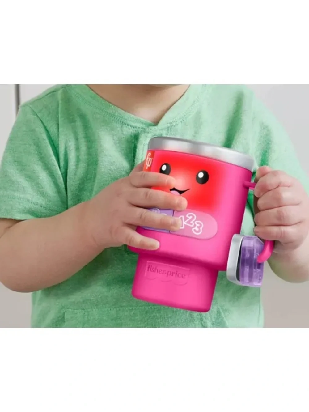 Fisher Price Laugh & Learn Wake Up & Learn Coffee Mug Lights & Music, Pink